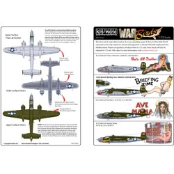 Kits World Kw172024 1/72 Decal For B-25j Mitchell Accessories Kit