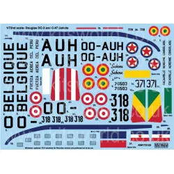 Kits World Kw172122 1/72 Decal For Douglas Dakota Dc3 C-47 Accessories For Aircraft