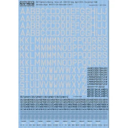 Kits World Kw172154 1/72 Decal For Stores Ref 33b/157 Raf Letter Codes 28 Inches High
