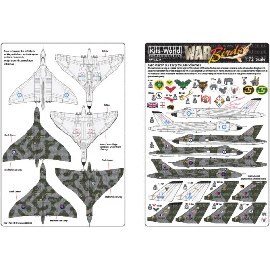 Kits World Kw172214 1/72 Decal For Avro Vulcan Accessories For Aircraft