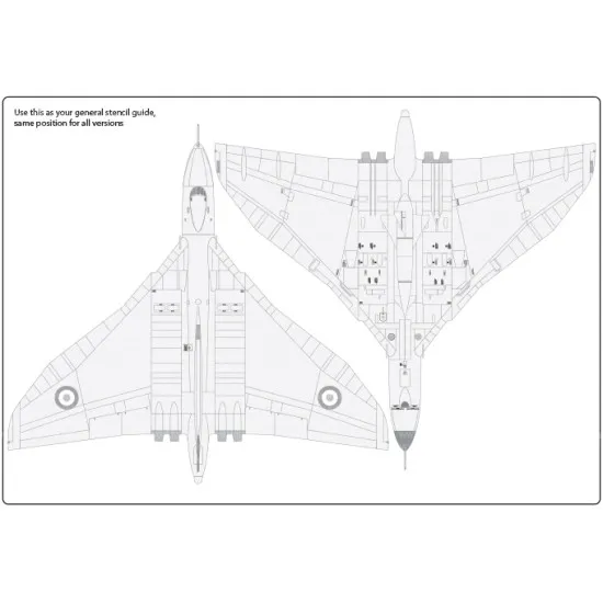 Kits World Kw172214 1/72 Decal For Avro Vulcan Accessories For Aircraft