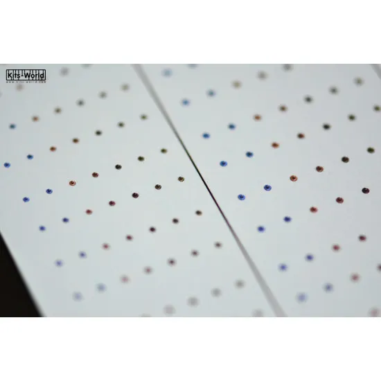 Kits World Kw3de001 Human Eyeballs 0.72mm 0.85mm 0.95mm 1.10mm 42 Pairs