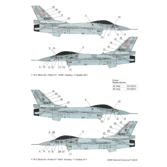 Techmod 32046 1/32 Decal For F-16c/D Block 52 Accessories Kit