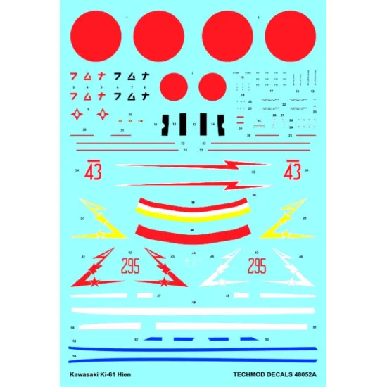 Techmod 32052 1/32 Decal For Ki-61 Hien Accessories For Aircraft