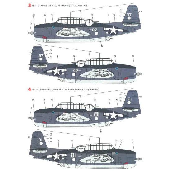 Techmod 48070 1/48 Decal For Avenger Tbf/M-1c Accessories For Aircraft