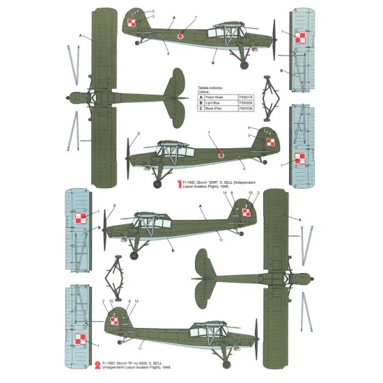 Techmod 48084 1/48 Decal For Fieseler Fi-156c Storch Accessories For Aircraft