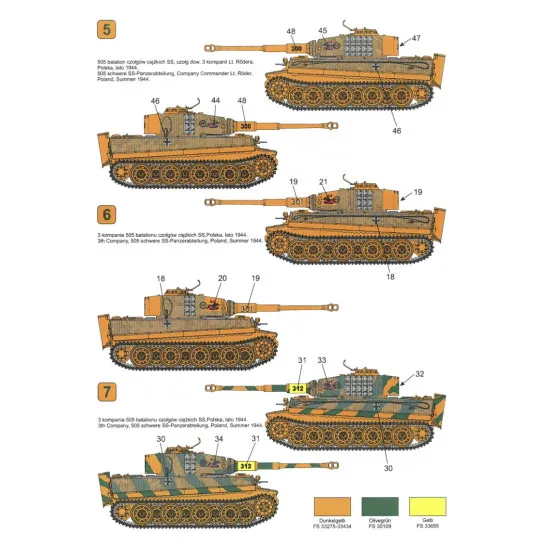 Techmod 48401 1/48 Decal For Pzkpfw Vi Tiger Late Accessories For Model Kit