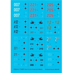 Techmod 48401 1/48 Decal For Pzkpfw Vi Tiger Late Accessories For Model Kit