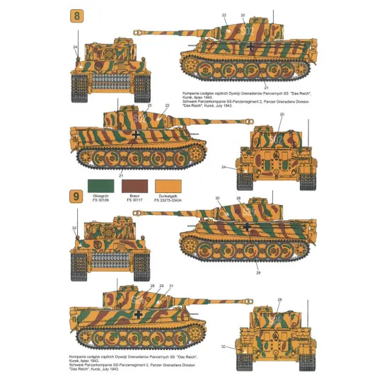 Techmod 48405 1/48 Decal For Pzkpfw Vi Tiger Early Accessories For Model Kit