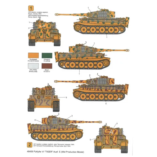 Techmod 48406 1/48 Decal For Pzkpfw Vi Tiger Late Accessories For Model Kit