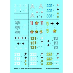 Techmod 48406 1/48 Decal For Pzkpfw Vi Tiger Late Accessories For Model Kit
