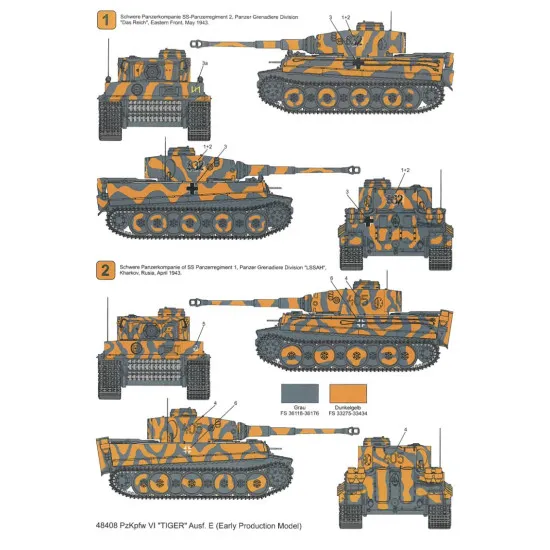 Techmod 48408 1/48 Decal For Pzkpfw Vi Tiger Early Accessories For Model Kit