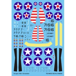 Techmod 48808 1/48 Decal For Tbd-1 Devastator Accessories For Aircraft