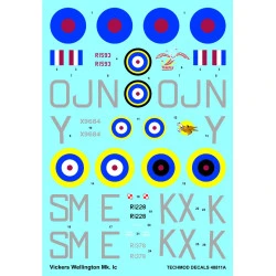 Techmod 48811 1/48 Decal For Wellington Mk Ic Accessories For Aircraft
