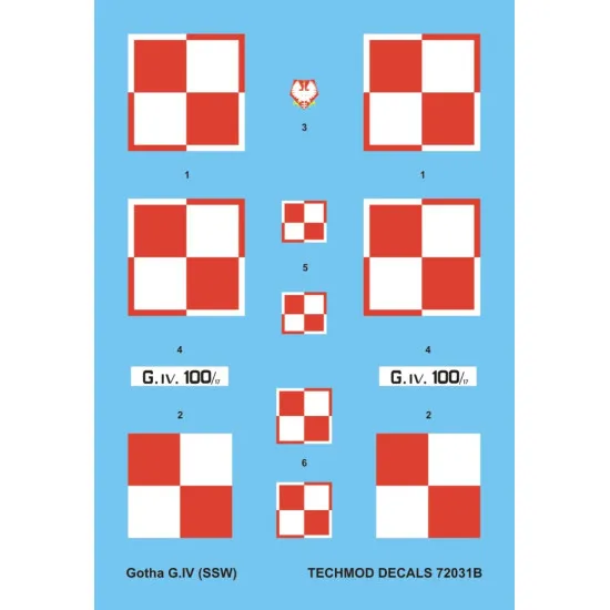 Techmod 72031 1/72 Decal For Gotha B Iv Accessories For Aircraft