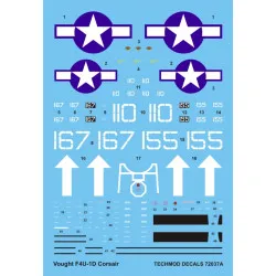 Techmod 72037 1/72 Decal For Corsair F4u-1d Accessories For Aircraft