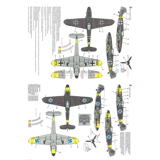 Techmod 72045 1/72 Decal For Messerschmitt Bf-109g-2 Accessories For Aircraft