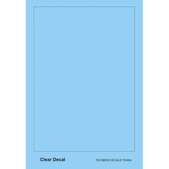 Techmod 72046 1/72 Decal Czysta Kalkomania Clear Decal Accessories For Model Kit