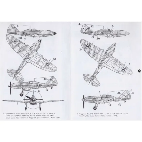 Techmod 72069 1/72 Decal For Reggiane Re-2005 Accessories For Model Kit