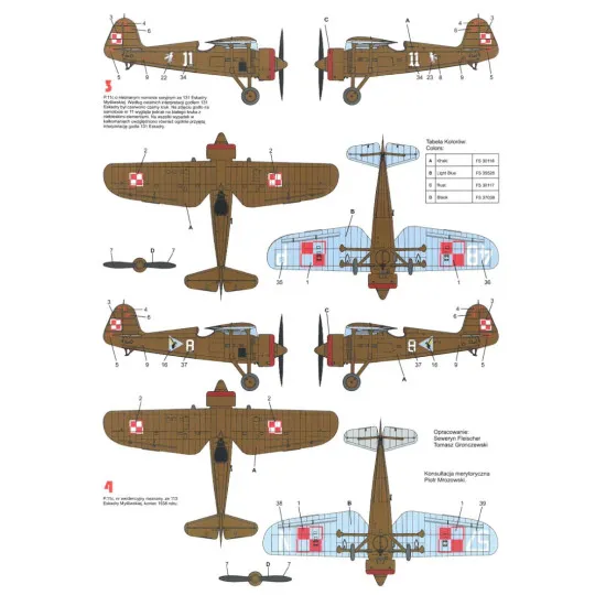 Techmod 72120 1/72 Decal For Pzl P-11c Accessories For Aircraft