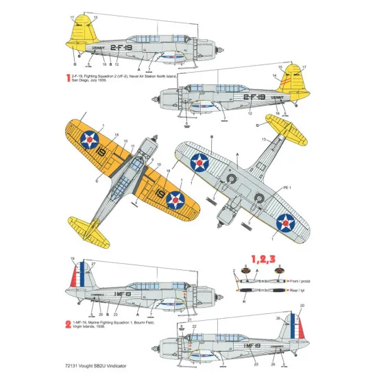 Techmod 72131 1/72 Decal For Vindicator Sb2-u Accessories For Aircraft