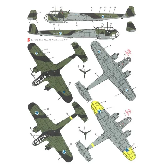 Techmod 72136 1/72 Decal For Dornier Do-17z Accessories For Aircraft