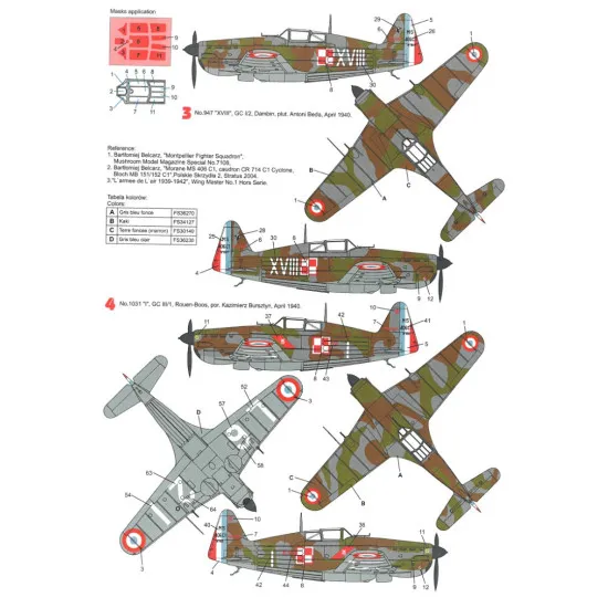 Techmod 72137 1/72 Decal For Morane Saulnier Ms 406c1 Accessories For Aircraft