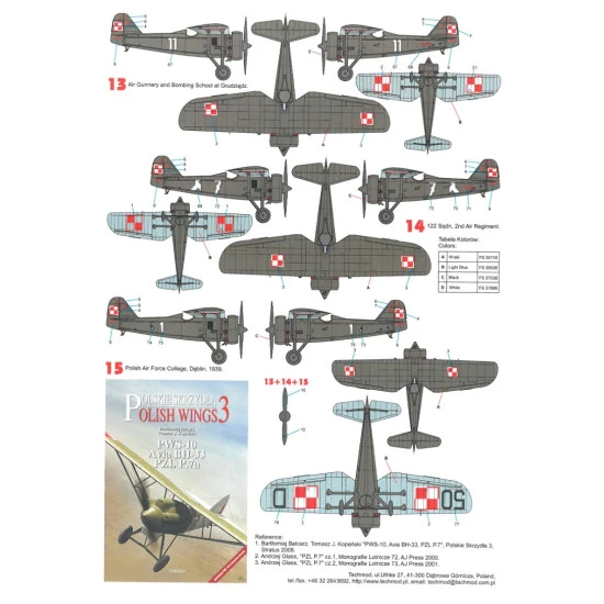 Techmod 72140 1/72 Decal For Pzl P-7 Accessories For Aircraft
