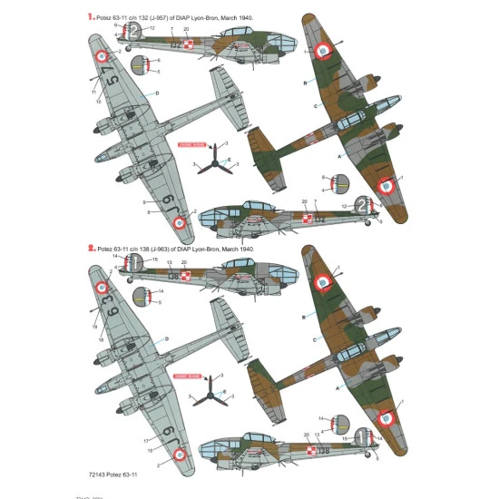 Techmod 72143 1/72 Decal For Potez 63-11 Accessories For Aircraft