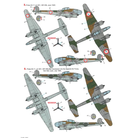 Techmod 72143 1/72 Decal For Potez 63-11 Accessories For Aircraft