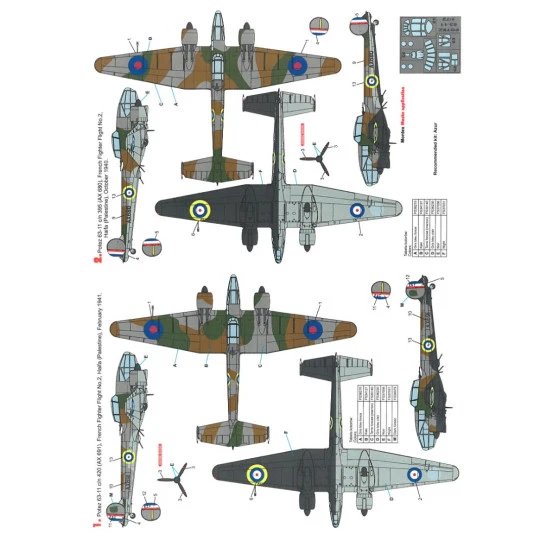 Techmod 72145 1/72 Decal For Potez 63-11 Accessories For Aircraft