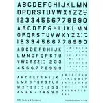 Techmod 72151 1/72 Decal U.s. Letters And Numbers Black Accessories For Aircraft