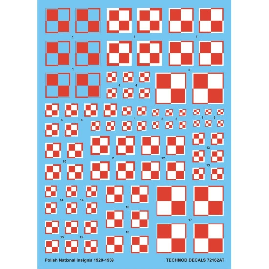 Techmod 72162 1/72 Decal Polish National Insignia 1920-39 Accessories For Aircraft