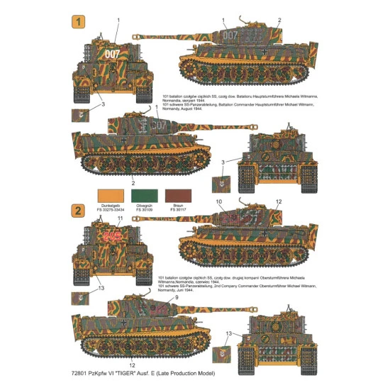Techmod 72801 1/72 Decal For Pzkpfw Vi Tiger I Late Accessories For Model Kit