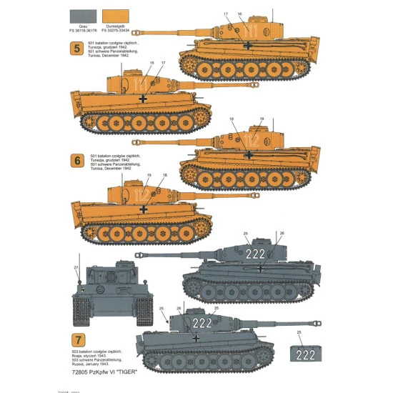Techmod 72805 1/72 Decal For Pzkpfw Vi Tiger I Early Accessories For Model Kit