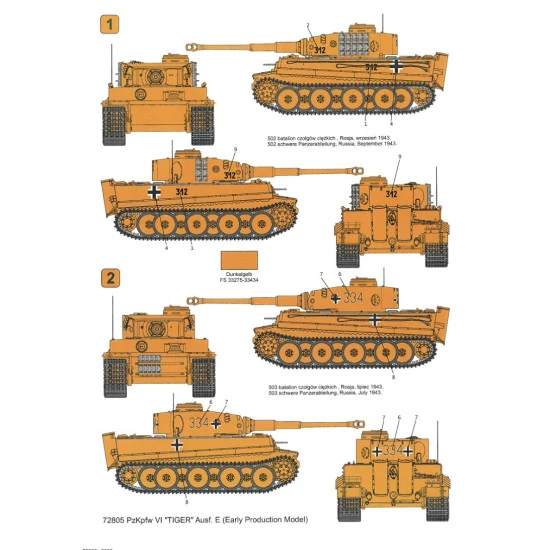 Techmod 72805 1/72 Decal For Pzkpfw Vi Tiger I Early Accessories For Model Kit