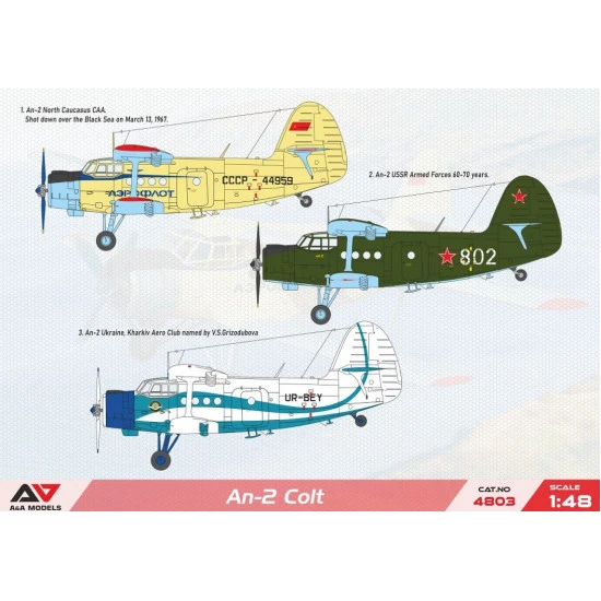 Aa Models 4803 1/48 An 2 Colt Biplane Light Multi Purpose Aircraft Plastic Model Kit