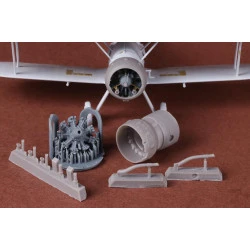 Sbs 72079 1/72 Gloster Gladiator Engine And Cowling Set For Airfix Kit Resin Model