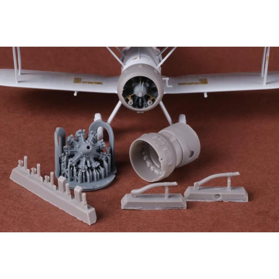 Sbs 72079 1/72 Gloster Gladiator Engine And Cowling Set For Airfix Kit Resin Model