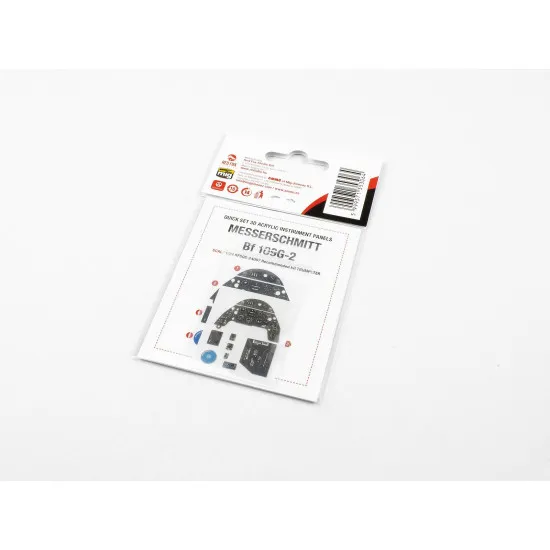 Red Fox Qs-24007 1/24 3d Instrument Panel For Messerschmitt Bf 109g-2 For Trumpeter