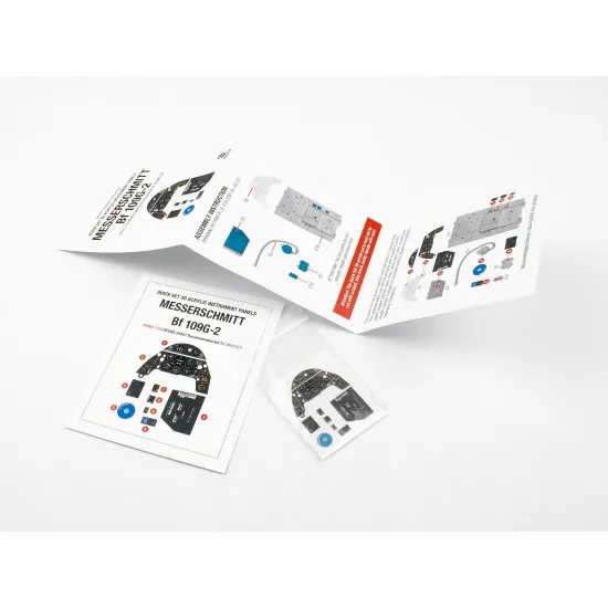 Red Fox Qs-24007 1/24 3d Instrument Panel For Messerschmitt Bf 109g-2 For Trumpeter