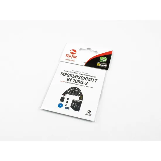 Red Fox Qs-24007 1/24 3d Instrument Panel For Messerschmitt Bf 109g-2 For Trumpeter