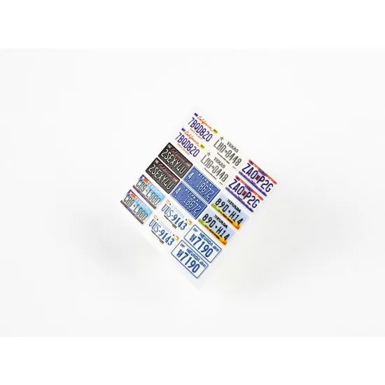 Red Fox Qs-24011 1/24 3d Decal Usa License Plates 01
