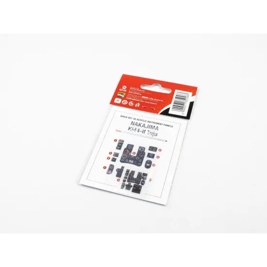 Red Fox Qs-32049 1/32 3d Instrument Panel For Nakajima Ki-44 Ii Tojo For Hasegawa