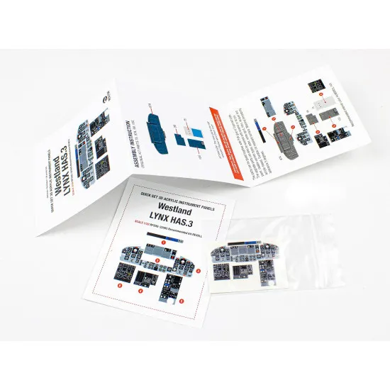 Red Fox Qs-32065 1/32 3d Instrument Panel For Westland Lynx Has.3 For Revell