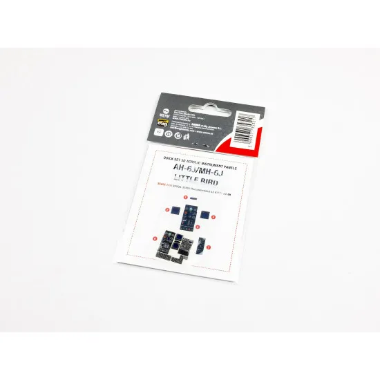 Red Fox Qs-35002 1/35 3d Instrument Panel For Ah-6j / Mh-6j Little Bird For Kitty Hawk