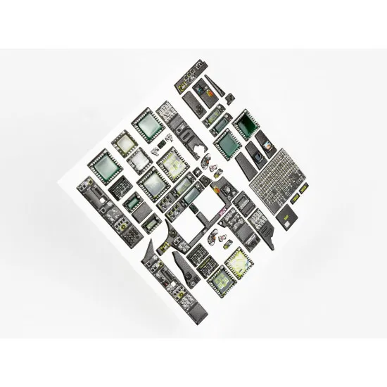 Red Fox Qs-35024 1/35 3d Instrument Panel For Apache Ah-64d For Takom