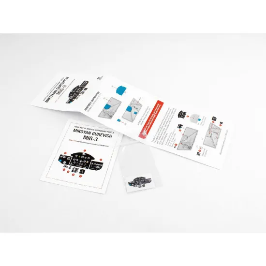 Red Fox Qs-48014 1/48 3d Instrument Panel For Mikoyan Gurevich Mig-3 For Trumpeter