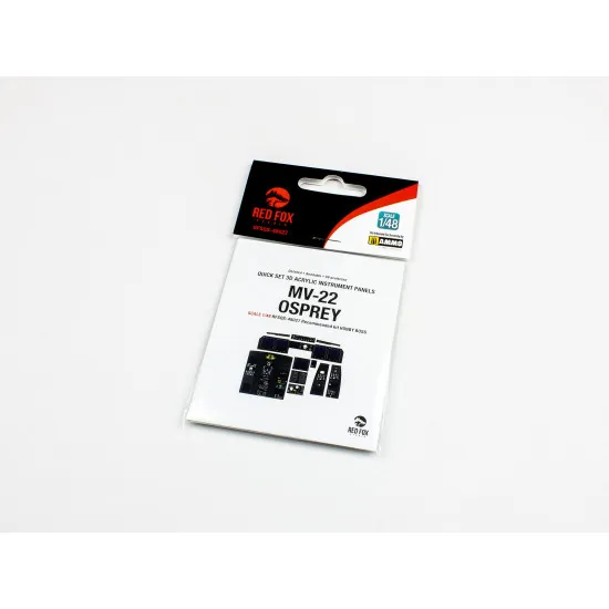 Red Fox Qs-48027 1/48 3d Instrument Panel For Mv-22 Osprey Hobby Boss