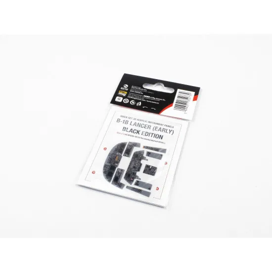 Red Fox Qs-48124 1/48 3d Instrument Panel For B-1b Lancer Early Black Edition For Revell
